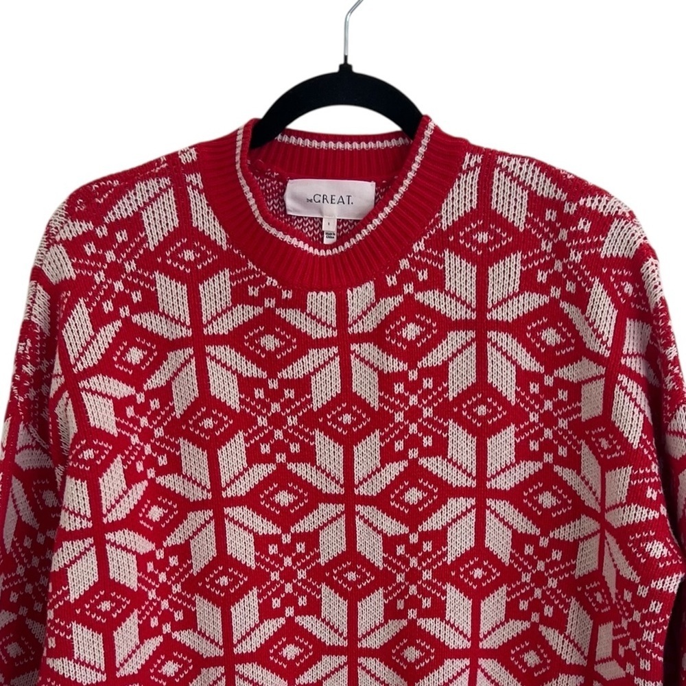 The Great Red Snowflake Pullover in Alpine Spice Small (1) - Picture 4 of 11